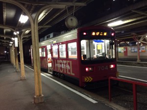 空前見かけた阪堺電車の『あびこ道』行き。後で調べたら目的地と真逆行きだった(^^;;